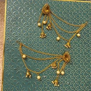 Beautiful gold earrings